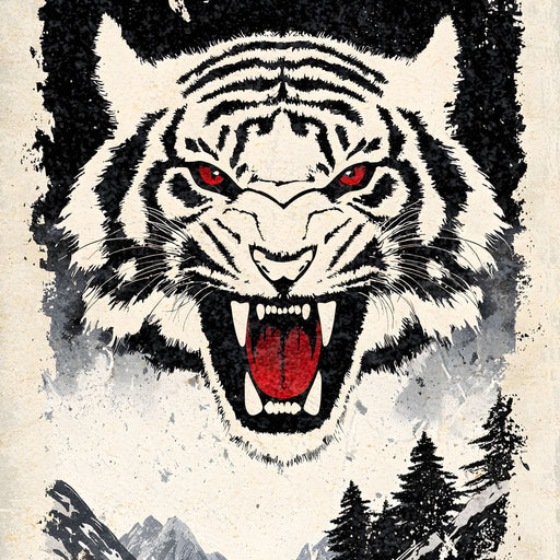 Fierce Jungle Monarch Tiger Roar Canvas Print