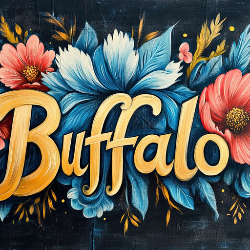 Buffalo Flowers Canvas Print
