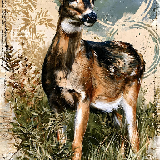 Silent Watcher of the Verdant Thicket Canvas Print