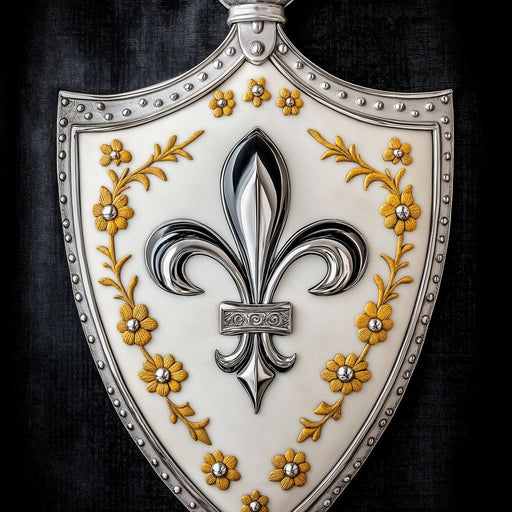 Fleur De Lys Shield Radiance Canvas Print