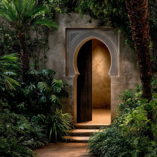 Moroccan Garden Archway Canvas Print