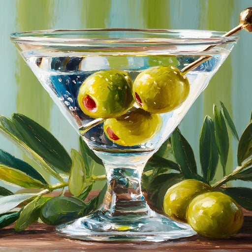 Olive Martini Still Life Delight Canvas Print