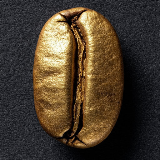 Golden Coffee Bean Minimalism Canvas Print