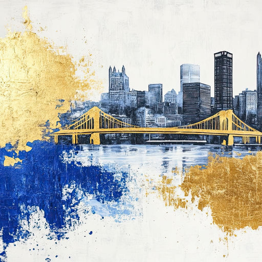 Golden Bridge Skyline Canvas Print