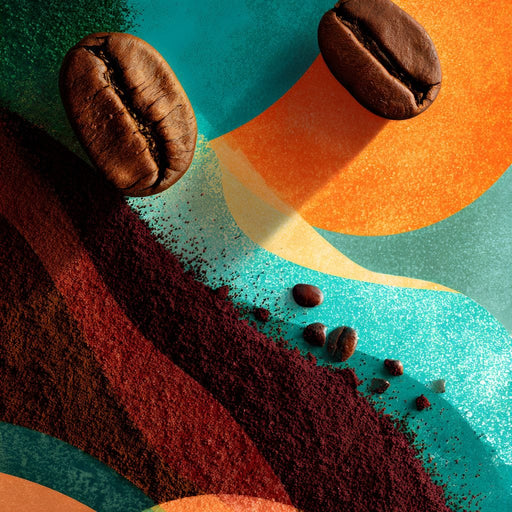 Vibrant Coffee Bean Fusion Canvas Print