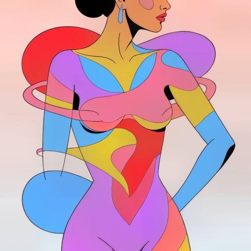 The Colorform Muse - TooplesArt Canvas Print