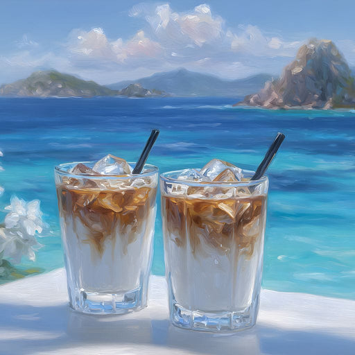 Tropical Iced Coffee Escape Canvas Print