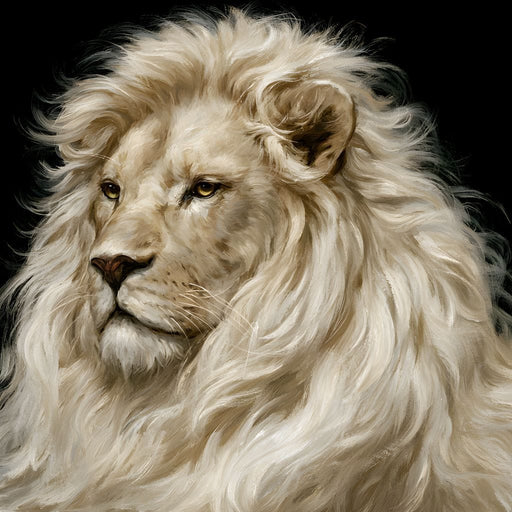 Noble Lion Mane of the Silent Plains Canvas Print