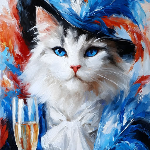 Feathers Feline Elegance Canvas Print