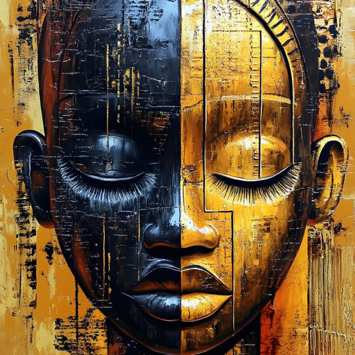 Golden Dreams Masked Essence Canvas Print