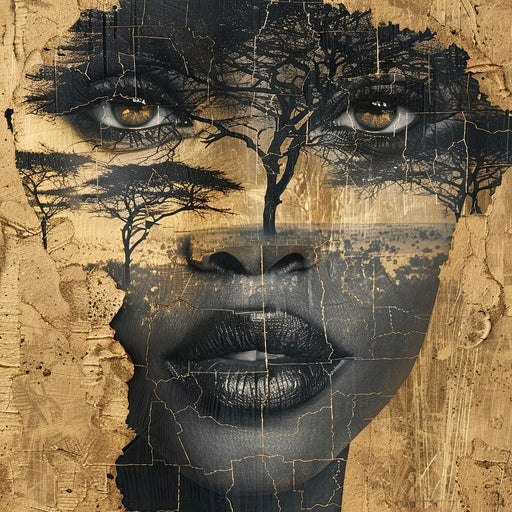 Golden Gaze Through the Jungle - Sakeem Gibbs Canvas Print