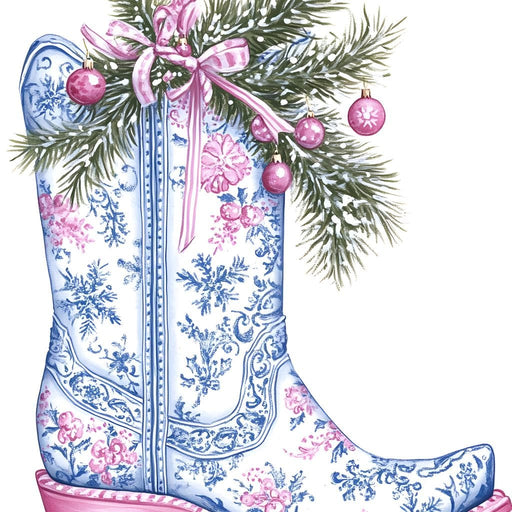 Holiday Cowboy Boot Bouquet Canvas Print