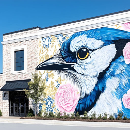 Street Art - Majestic Bluebird Canvas Print