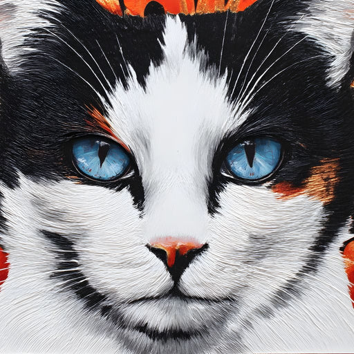 Enchanted Blue Eyed Cat Stare Canvas Print