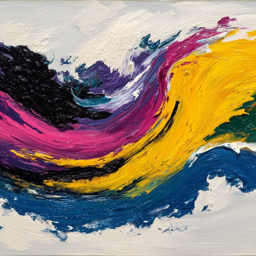 Electric Color Wave Abstract Canvas Print