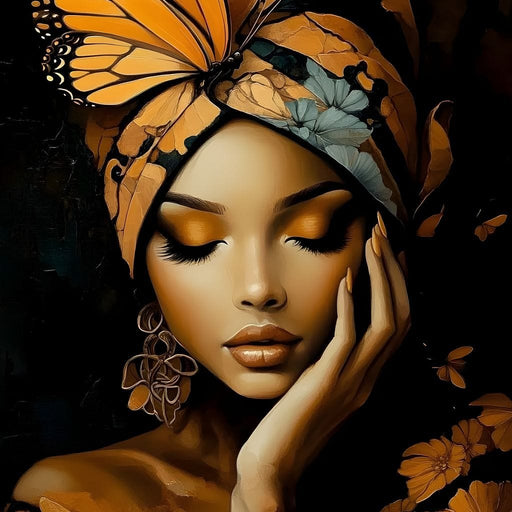 Golden Butterfly Reverie Canvas Print