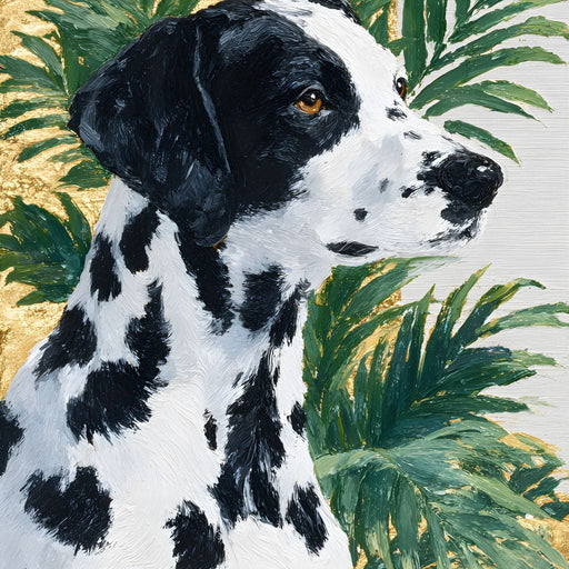 Dalmatian Palm Gold Leaf Canvas Print