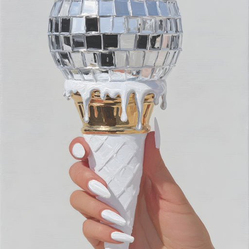 Melting Disco Cone Pop Canvas Print