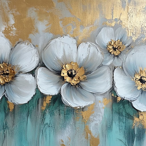 Golden Petals Dreamscape Blooms - Wildrose Creations Canvas Print