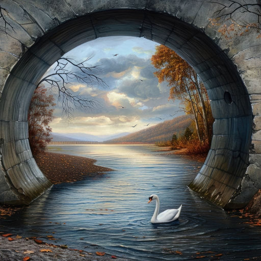 Swan's Passage - TooplesArt Canvas Print
