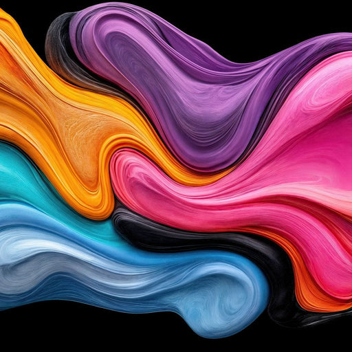 Cheerful Oil Rivers of Infinity - TooplesArt Canvas Print