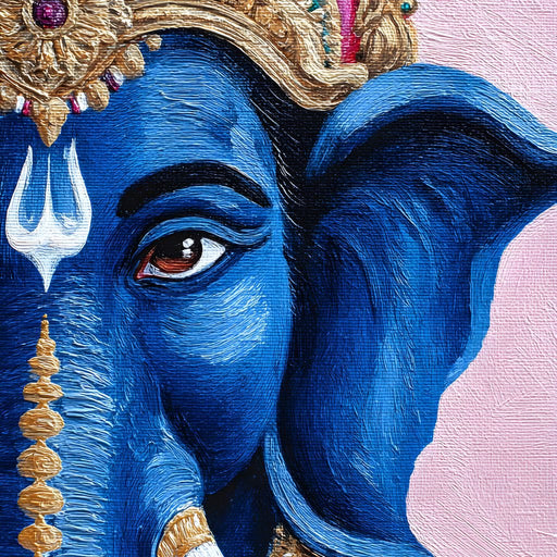 Lord Ganesha Blue Majesty Canvas Print