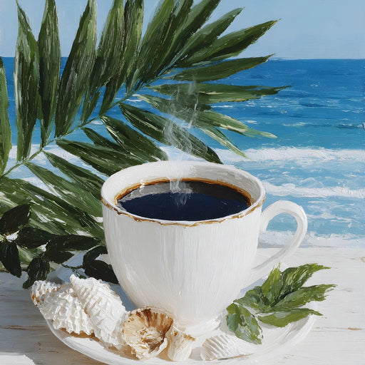 Tropical Morning Coffee Bliss Canvas Print