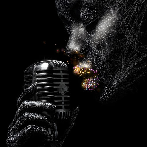 Stardust Singer Noir Portrait Canvas Print