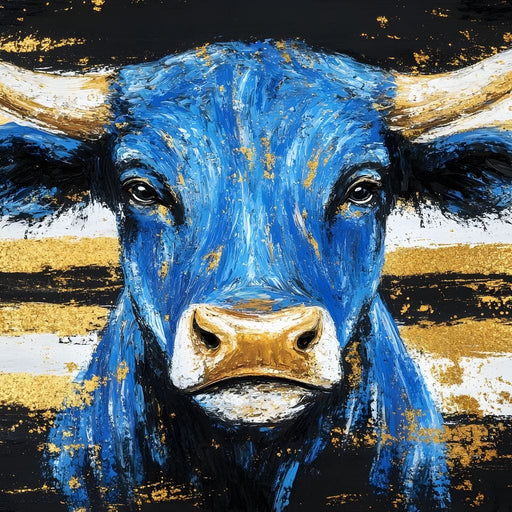 Bull Cobalt Resilience - Alicia Smith Canvas Print