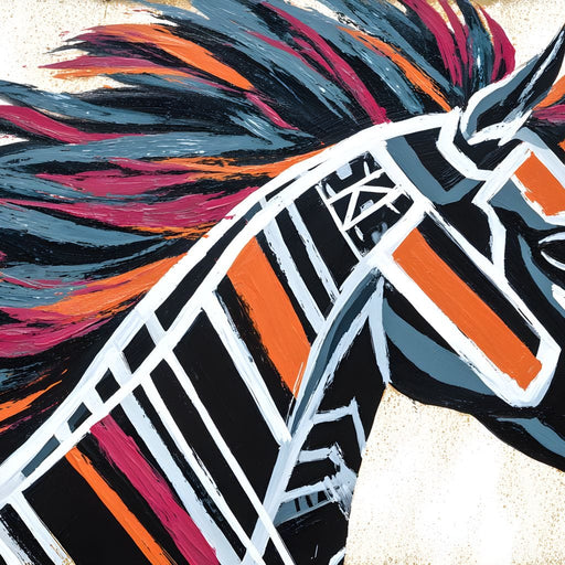 Galloping Vivid Stripes - Alicia Smith Canvas Print