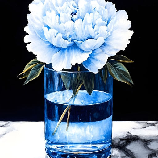 Floral Elegance in Reflection Canvas Print