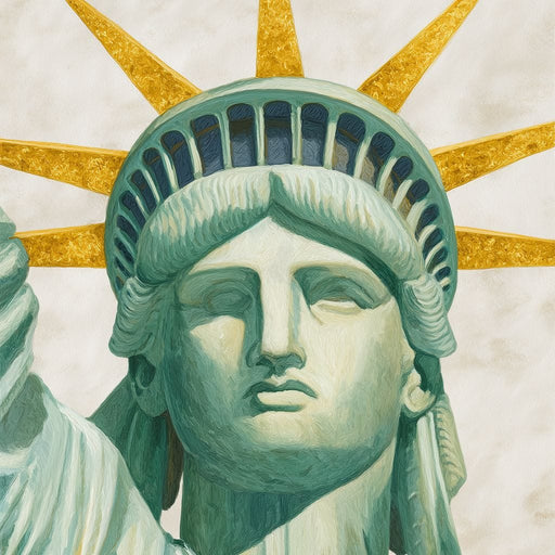 Liberty Crown Golden Rays Canvas Print