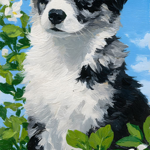 Puppy Dreams in Spring Meadows Canvas Print