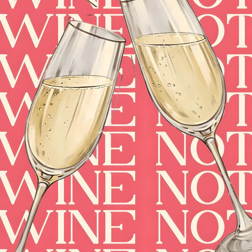 Champagne Toast Wine Not Moments Canvas Print