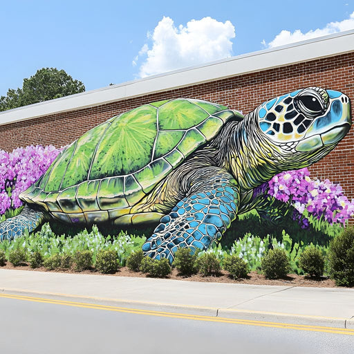 Street Art - Sea Turtle Canvas Print