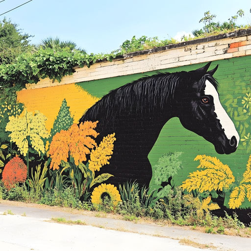 Street Art - Equestrian Elegance Canvas Print