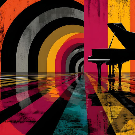 Piano Reflections in Color Canvas Print