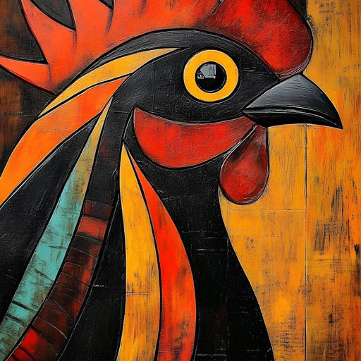 Rooster Radiance Symphony Canvas Print