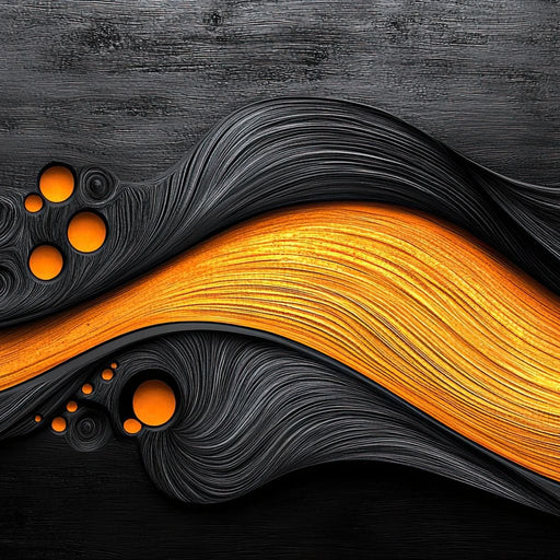 Noir & Gold Symphony - TooplesArt Canvas Print