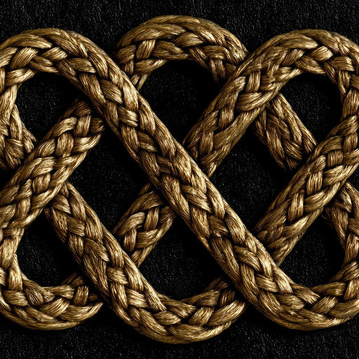 Eternal Braided Path of Golden Fibers Canvas Print