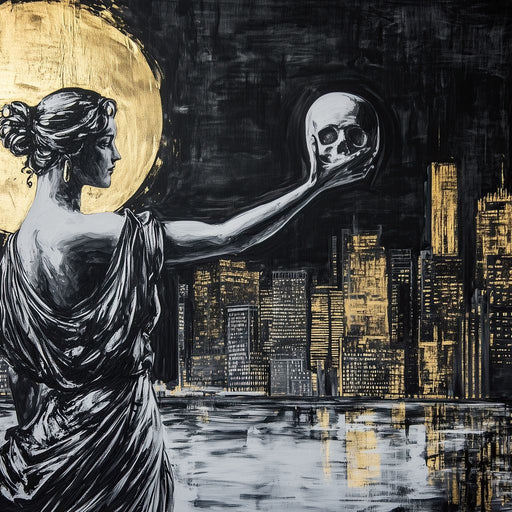 Golden Reflection Over the City - Wildrose Creations Canvas Print