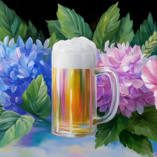 Floral Celebration Brew Symphony Canvas Print