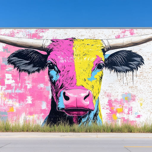 Street Art - Cute Horns Canvas Print