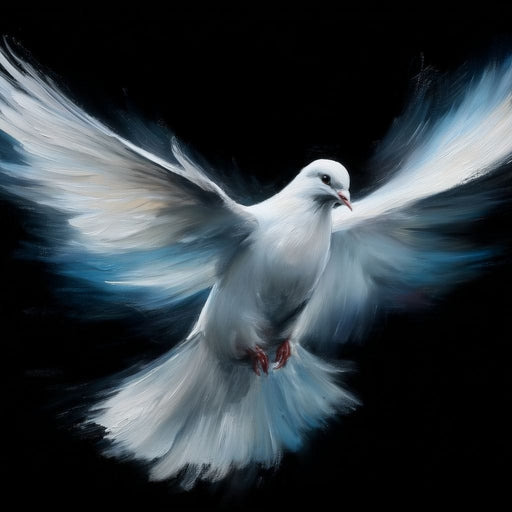 Ascending White Wing Motion Canvas Print