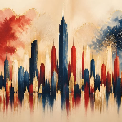 Midnight Fireworks Over The Standing Spires Canvas Print