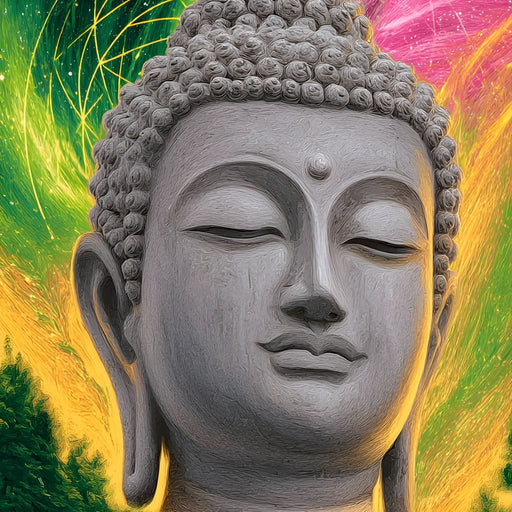 Enlightened Cosmic Buddha Tranquility Canvas Print