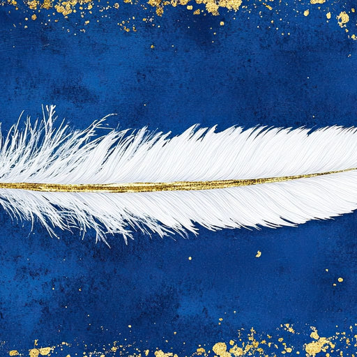 Feathered Dreams in Gold Canvas Print