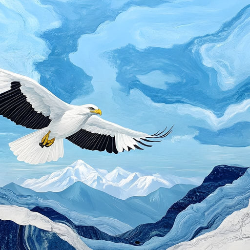 Majestic Eagle Soaring Over Peaks Canvas Print