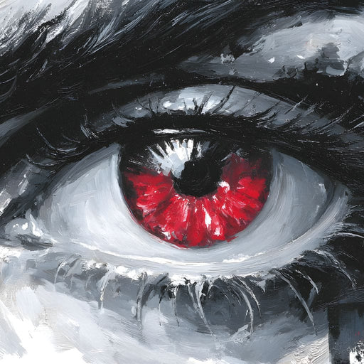 Fiery Iris Abstract Eye Storm Canvas Print