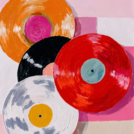 Retro Vinyl Color Spin Dance Canvas Print